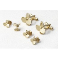 Cufflinks Studs PROPELLERS Nautical Cuff Links and Studs Set