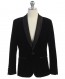 Boys Black Velvet Shawl Sports Coat Only- Blazer- Jacket