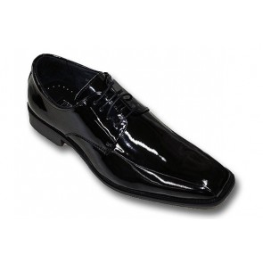 Leather Tuxedo Shoe Black Lace Up