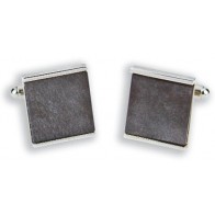 Genuine Iridescent Obsidian Stone Square Cufflinks