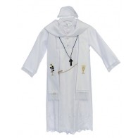 Infant Boys White Baptism Outfit Christening Gown 5-Piece Set