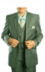 5 Piece Boys Green 2 Button Suit