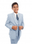 Boys Sky Blue Windowpane Suit 5-Piece Set High Quality - Kids - Toddler - Children - Wedding