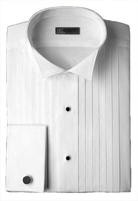 Tuxedo Shirt WHITE WING Collar All Cotton Tuxedo Shirt