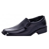 Boys Black Slip On Dress Shoe