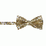 Gold or Silver Metallic Lame Shinny Pre Tied Bowtie for Men or Boys