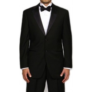 Slim Fit Tuxedo Two Button Notch Lapel Black | Prom  Wedding