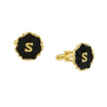 Initial Cufflinks in Gold Cuff Links
