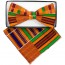 Bow Tie Kente Cloth African Patterned Pre Tied Bow Tie For Kwanzaa