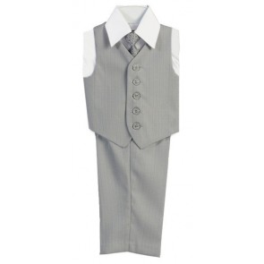 Boys Vest Set 4-Piece Vest Set with Pants Shirt and Tie All Colors