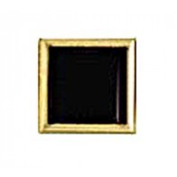 Tie Tack Genuine Oynx Plain Black Square Tie Pin in Gold