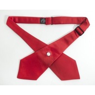 Cross Tie Red or Black Satin Continental Tie Cross Over for Men and Women
