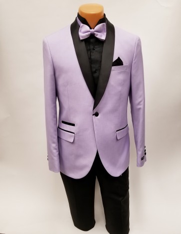 Lavender with Black Shawl Lapel One Button Tuxedo- Prom 2019 - Wedding