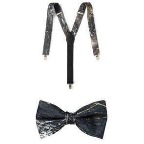 Boys Camouflage Mossy Oak Suspender and Bowtie set