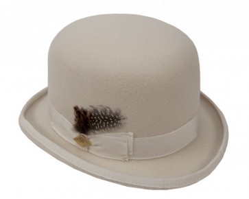 Derby Hat Bowler Hat Wool Felt Ivory