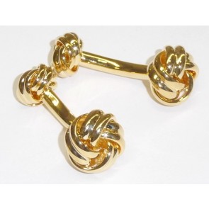 Cufflinks TWO SIDED LOVE KNOTS Cuff Links Gold