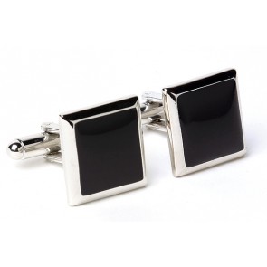 Cufflinks Faux Onyx Square Cuff Links