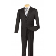 Suit  Men's Classic 3 Piece Tone on Tone Stripe Suit with Vest