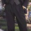 Tuxedo Trousers BLACK all Wool Pleated Adjustable Pants