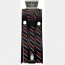Mens Black and Brown Striped Suspenders