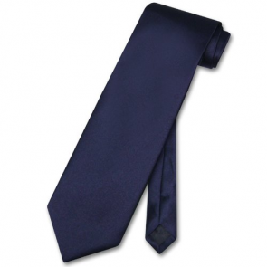 Mens Overstock Navy Blue Self tie Necktie Closeout