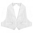 Tuxedo Vest Mens White Pique Backless Vest Only