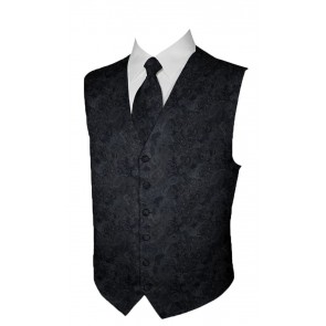 Tuxedo Vest Paisley Vest ONLY with Tie Optional Wedding-Prom