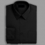 Boys Black Dress Shirt Laydown Collar with Barrel Cuffs Takes Studs Cuff Links