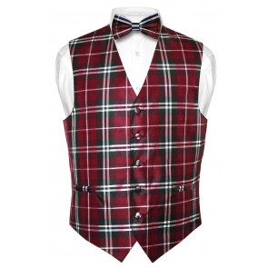 Plaid Tartan Vest and Tie All Colors