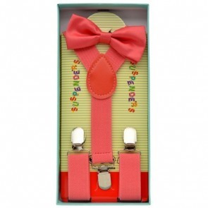 Suspender and Bow Tie Set Kids Wedding Colors