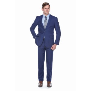 Modern Fit Suit Notch Lapel in Midnight Blue or Burgundy Wine