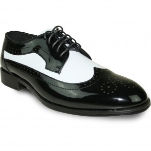 Black and White Wing Zoot Mens Tuxedo Shoes by Jean Yves Spat Shoes