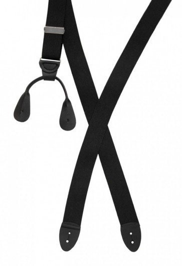Men's Suspenders with Leather Ends for Pants That Have Buttons
