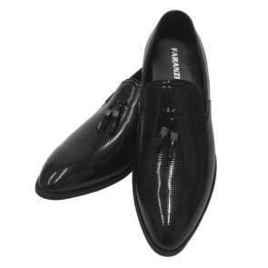 Mens Patterned Slipon Dress Shoe with Tassels by Faranzi