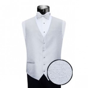 Tuxedo Vest Waffle Pique Silk with Matching Selftie Bow Tie