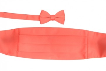 Boys Poly Satin Cummerbund and bowtie Set