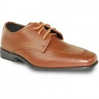Boys Dress Shoes Matte Cognac Tan