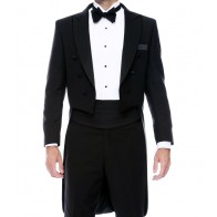 Mens Wool Tails Peak Lapel Coat Only 