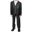 Suit for Boys Black Textured Microfiber Three Piece Suit
