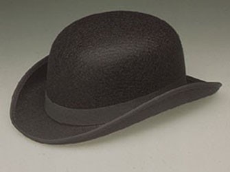 Bowler Hat Black Derby Tuxedo Costume Hat