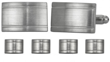 Shiny Blank Silver Cuff Links Wide by Vittorio Vico