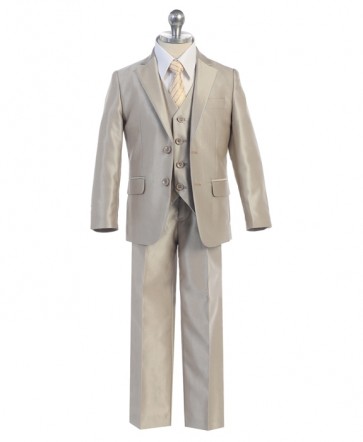 Boys 3 piece Campaign Slim Fit Suit Wedding or Ring Bearer Suit