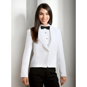 Womens White EATON Waist Length Spencer Coat