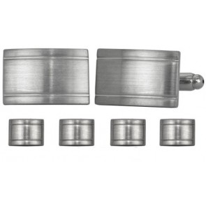 Shiny Blank Silver Cuff Links Wide by Vittorio Vico