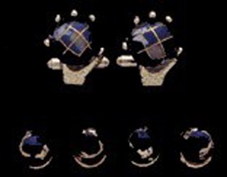 Cufflinks and Studs HANDS HOLDING GLOBE Cuff Links Set