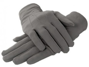 MENS Formal Gloves LIGHT GREY Nylon Stretch Fabric Gloves
