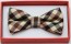 Kids Beige with Red and Brown Plaid Bow Tie - Christmas Tie