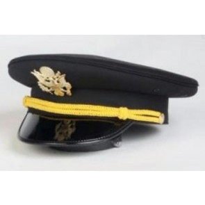 Military Cadet Hat in Black