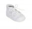 Baby Boy's white Baptism Shoes with Cutouts.