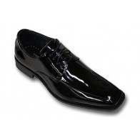 Leather Tuxedo Shoe Black Lace Up